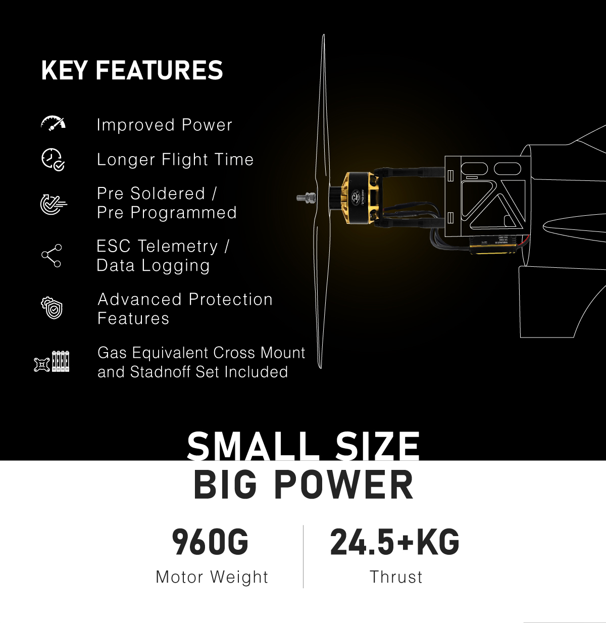 Scorpion A2-7422 PNP Combo (12s / 70cc / 6900w) features